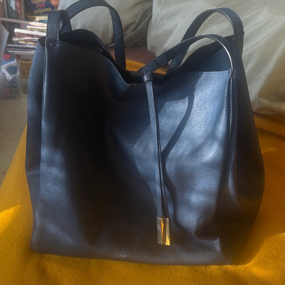 Classic Blue non-Leather Tote Bag